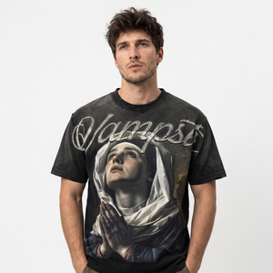 Vamps Herren O-Neck Kurzarm-T-Shirt Regular Fit Fotodruck Street Style 100% Baumwoll-Jersey-Stoff - Product Image 5
