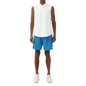 เสื้อกล้ามออกกำลังกายผู้ชายแบบแห้งเร็วสั่งทำพิเศษ เสื้อกล้ามฟิตเนสเพาะกายแบบไม่มีแขนมีฮู้ด - Product Image 1