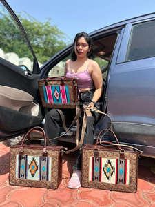 Nouveau véritable fait à la main usiné aztèque en cuir sacs fourre-tout femmes élégant sac à provisions élégant Style Vintage parfait accessoire sacs en cuir - Product Image 4