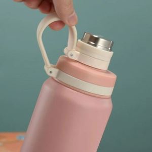Bouteille d'eau isotherme portable en acier inoxydable 304 de 800 ml, grande capacité, design minimaliste, avec poignée, pour les sports de plein air - Product Image 2