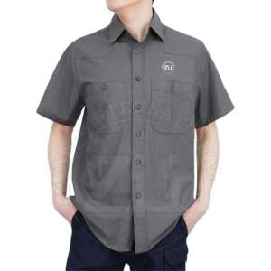 Camisas de Trabajo de Manga Corta de Algodón para Hombre, Resistentes al Fuego, Ropa de Seguridad Industrial Ignífuga para Soldadura, Paquete de Respirador - Product Image 5