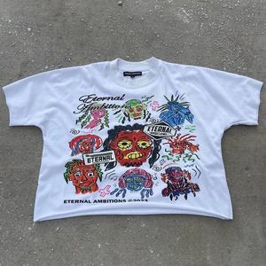 T-shirt Homme Sans Coutures Coupe Boxy Col Rond 100% Coton Tricoté Respirant Écologique Grande Taille Manches Courtes Personnalisable Logo Style Urbain - Product Image 5