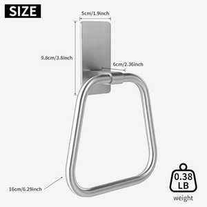 Metal Wall Mounted <b>Towel</b> Ring Bathroom <b>Hand</b> <b>Towel</b> <b>Holder</b> Modern Square Round Design for Bathroom Kitchen Hotel Home Decor - Product Image 3