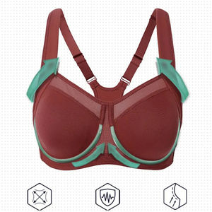 Soutien-gorge de sport respirant sans couture pour femme, avec logo personnalisé, maintien élevé, séchage rapide, idéal pour les grandes tailles et les poitrines généreuses, pour le yoga et la course à pied. - Product Image 4