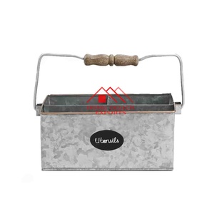 Support de rangement en fer galvanisé pour ustensiles de cuisine, fait main, best-seller, décoration - Product Image 1