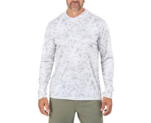 Hoodie de pêche léger pour homme à prix réduit, 100 % polyester, avec cache-cou, protection solaire UPF 50+, manches longues, antibactérien - Product Image 6