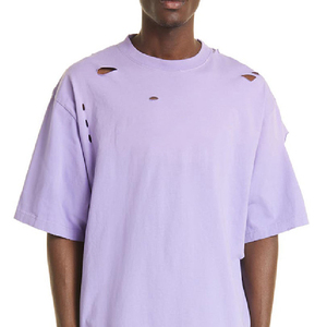 Distressed T Shirt Wholesale Latest Design Cotton T Shirts Cheap Price Vintage Distressed T-shirt OEM Customized - Product Image 6