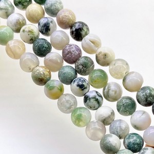 Natural <b>Tree</b> Agate 6mm Smooth Round B Grade Gemstone Beads Strand Jewelry Making Wholesale - Product Image 5