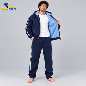 <b>Top</b> Selling Men Double <b>Layer</b> Tracksuit Made with Durable Fabric Offers Comfortable Fit Warm Feel Men Double <b>Layer</b> Tracksuit Set - Product Image 1
