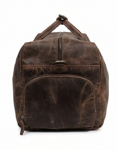 Sac de voyage de luxe en cuir véritable pour homme, grand sac de sport pour le week-end, bagage vintage de haute qualité, marron - Product Image 6
