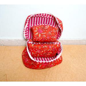 Bolsa Acolchada Hecha a Mano 100% Algodón Puro, Ecológica, Duradera, con Cierre, Organizador de Cosméticos, Organizador de Viaje - Product Image 4