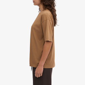 Camiseta de Verano para Mujer, Ecológica, 100% Algodón Orgánico, con Logotipo, Transpirable, Casual, Talla Grande, Manga Corta, Sin Tejido - Product Image 4