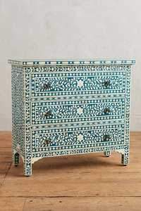 Natural Bone Inlay Patterns Floral Bone Inlay Design Quality Wood Dresser Eclectic <b>Storage</b> Cabinet High-<b>end</b> Bone Inlay - Product Image 5
