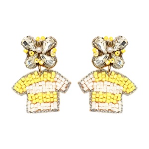 Top Tendance bijoux Perles broderie Boucles d'oreilles de forme ronde d'Inde boucles d'oreilles faites à la main pour femmes et filles look classique - Product Image 1