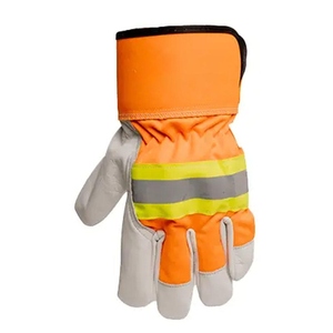 Gants de travail en cuir de vachette grainé résistant pour monteurs canadiens, résistants à la chaleur et aux étincelles, gants de sécurité de protection individuelle - Product Image 5
