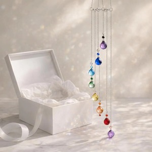 Colorful Crystal Sun Catcher Metal Hanging Decor For Home Garden <b>Window</b> Balcony Rainbow <b>Light</b> Catching Elegant Decorative Art - Product Image 2