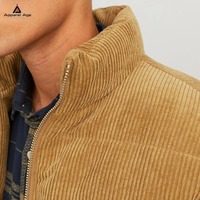 Veste d'hiver pour homme en velours côtelé matelassé, épaisse et chaude, style doudoune ample, personnalisable, vente chaude OEM