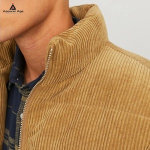 Veste d'hiver pour homme en velours côtelé matelassé, épaisse et chaude, style doudoune ample, personnalisable, vente chaude OEM - Product Image 2