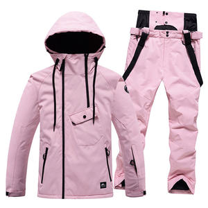 Combinaison de ski d'hiver sur mesure pour homme et femme, imperméable, coupe-vent, veste et pantalon de snowboard, ensemble deux pièces, vente en gros, vêtements de ski d'extérieur - Product Image 1