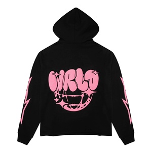 Chándal de gran tamaño con lavado ácido personalizado para hombre, chándal informal de estilo Vintage de peso pesado de algodón 100%, estampado de soplo transpirable - Product Image 4