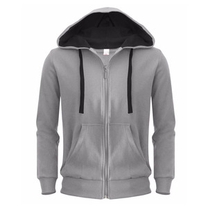 Sweat-shirt à capuche zippé en polaire pour homme, personnalisable, élégant, avec fermeture éclair contrastante, vierge, décontracté, pour la vente en gros - Product Image 6