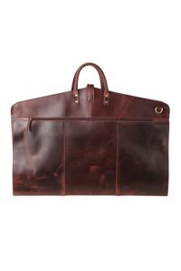 Luxury Retail Genuine Leather Casual <b>Suit</b> Carrier Garment Bag Heavy Duty Protection Zipper Closure Custom Branding LSC-0025 - Product Image 5