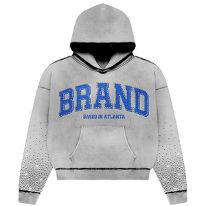 Sudadera con Capucha Personalizada 2026, Estilo Urbano, Brillante, con Pedrería y Diamantes Bordados, Ecológica, 100% Algodón, Felpa Francesa, con Bolsillo, Corte Regular para Hombre - Product Image 5