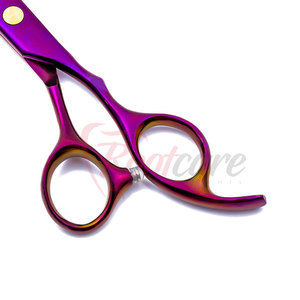 High Quality Stainless Steel <b>Left</b>-<b>Handed</b> Foldable Barber <b>Scissors</b> with Sharp Edge Long Handle for Salon Use ROOTCARE INSTRUMENTS - Product Image 2