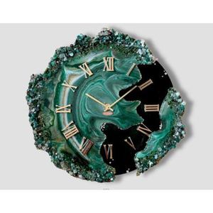 Modern Resin Wall <b>Clock</b> Handmade Artistic Decoration For Office Reception And Living Room Interior Styling - Product Image 2