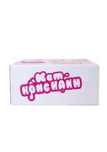 Customized Logo Folding 3-Layer Corrugated Board Ice Cream <b>Packaging</b> Boxes White Pink Rectangle Shape Slotted 2mm Thick UV - Product Image 6