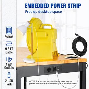 Panca da lavoro regolabile 61 \ "X 20 \" per officina Garage 27.1 superiore in legno duro per ufficio \ "36 \" altezze 2000 LBS capacità di carico potenza - Product Image 4