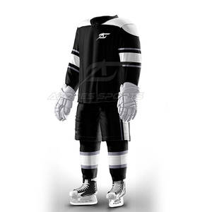 Ensemble d'uniformes de hockey sur glace en polyester respirant, léger et durable pour les entraînements et les matchs, avec logo personnalisé, production OEM - Product Image 4