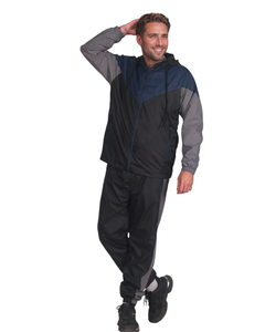 Custom Color Block Light Weight Reflective Logo Sports Softshell Nylon Sun Windbreaker Set Waterproof Jacket Tracksuit for Men - Product Image 6