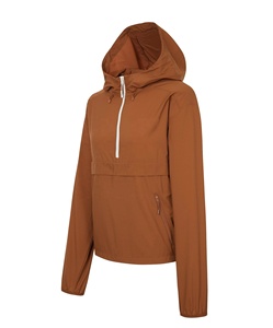 Chaqueta cortavientos transpirable con capucha para mujer, informal, para exteriores, con forro de malla, venta al por mayor, chaquetas cortavientos tipo anorak para mujer - Product Image 3