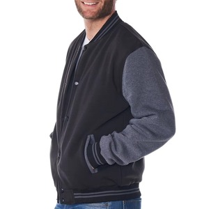 Classic Minimalist Men's College Varsity <b>Jacket</b> Slim-Fit Pastel Spring Color Lightweight <b>Canvas</b> Customized Front Logo - Product Image 2