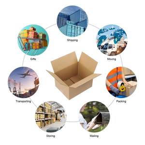 50pcs 10\"x 8\"x 6\" Corrugated <b>Cardboard</b> Boxes 3mm <b>Thick</b> in Kraft Paper Color Product Category Paper Boxes - Product Image 2