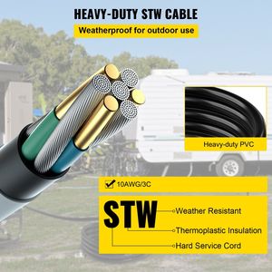 สายต่อเชื่อมพลาสมา50ft 30A สายไฟสำหรับช่างเชื่อมแบบพกพา - Product Image 5