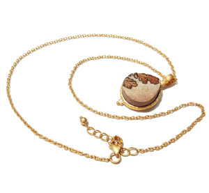 Colgante de Ágata Dendrítica Natural con Engaste de Plata de Ley 925, Bañado en Plata, Forma de Pera, Estilo Bohemia, Unisex - Product Image 2
