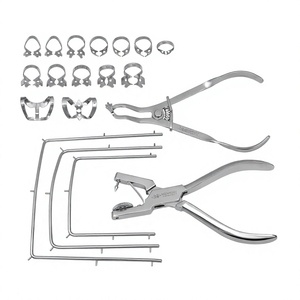 Kit de démarrage de digues en caoutchouc allemandes de 19 pièces avec cadre, pince à perforer, instruments dentaires CE - Product Image 2