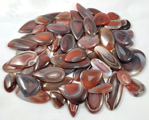 Loose Gemstone Natural Radha Arts Botswana Agate Cabochon <b>Red</b> Brown 20-40mm Mix Shape Size Lot Wholesale Price High Quality - Product Image 2