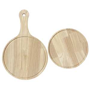 Planche à découper ronde en bois d'acacia avec logo personnalisé, planche de cuisine antibactérienne de qualité supérieure, grande planche à découper ronde en bois d'acacia, durable - Product Image 1