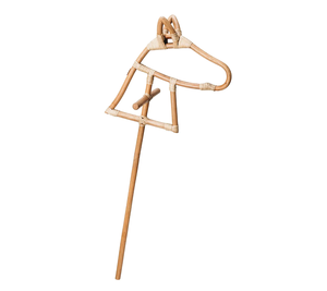 Caballo de juguete de mimbre ecológico tejido a mano, estilo vintage, para niños pequeños, juguete sensorial. - Product Image 1