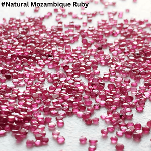 Pierre précieuse naturelle rubis rouge facettée de forme ronde, en vrac, pour la fabrication de bijoux, petite taille, de 1 mm à 3 mm - Product Image 4