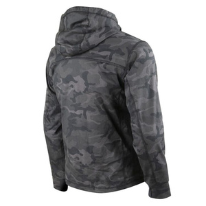 Men's Royal Blue Hooded Zip-Up Sweatshirt Regular Fit Solid Color Casual Autumn Wear French Terry Fabric - Product Image 5