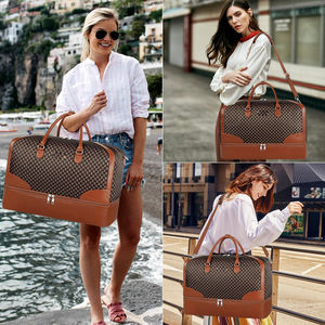 Bolsa de Viaje de Cuero Vacuno Estilo Personalizado con Cierre de Cremallera, Ecológica, Capacidad Superior a 77L, Unisex, para Exteriores - Product Image 5