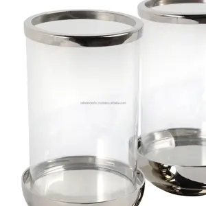 Support de bougie rustique en acier inoxydable et aluminium fait main pour la décoration de fêtes et d'événements - Vente en gros - Product Image 4