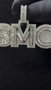 VVS Moissanite Letter Pendant Pass Diamond <b>Tester</b> Hip Hop Pendant Rapper Bling Fashion Pendant 925 Silver Iced Out Pendant - Product Image 3