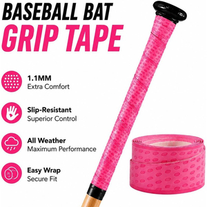 Ruban adhésif rose pour batte de baseball 1,1 mm EVA antidérapant toutes saisons, accessoire de softball en PU personnalisable - Product Image 1