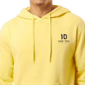 Sweat-shirt à capuche unisexe en tissu pigmenté, poids moyen, doux et respirant, pour un confort décontracté et un style de vie actif - Product Image 3