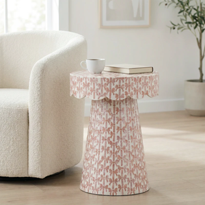Table d'appoint moderne de qualité supérieure en nacre pour chambres et salons, design en forme de nœud, fabriquée en usine au Vietnam - Product Image 4